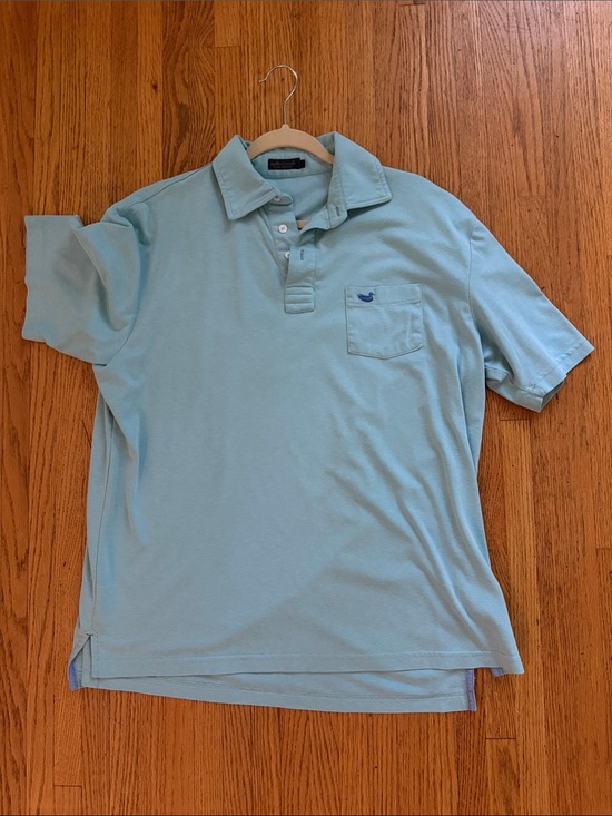 Southern Marsh Other - Southern Marsh Turquoise aqua Blue Men's Polo with Chest Pocket size large golf
